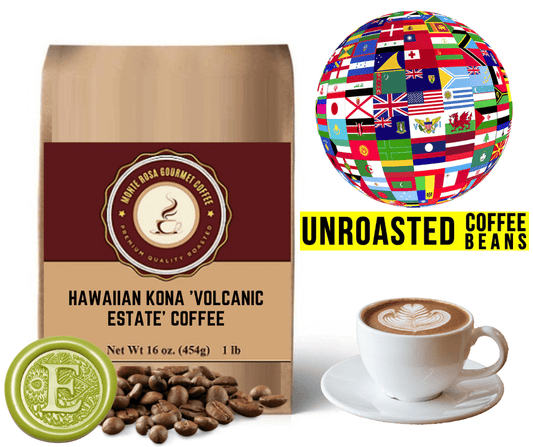 Hawaiian Kona 'Volcanic Estate' Coffee Green (GREEN/Unroasted)