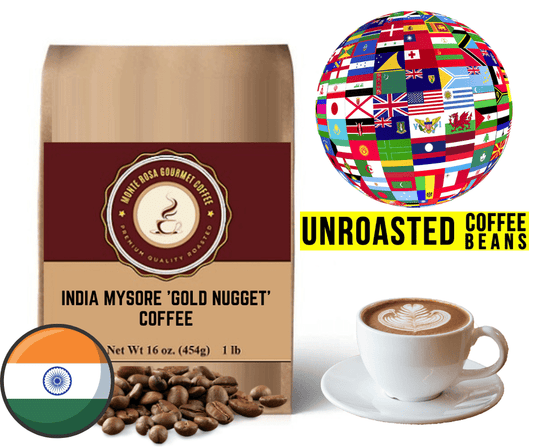 India Mysore 'Gold Nugget' Coffee - Green/Unroasted