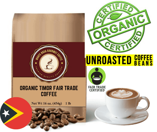 Organic Timor Fair Trade Coffee - Green/Unroasted